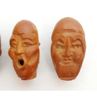 3 Chinese gesneden Olive Hediao Pit Nut kralen